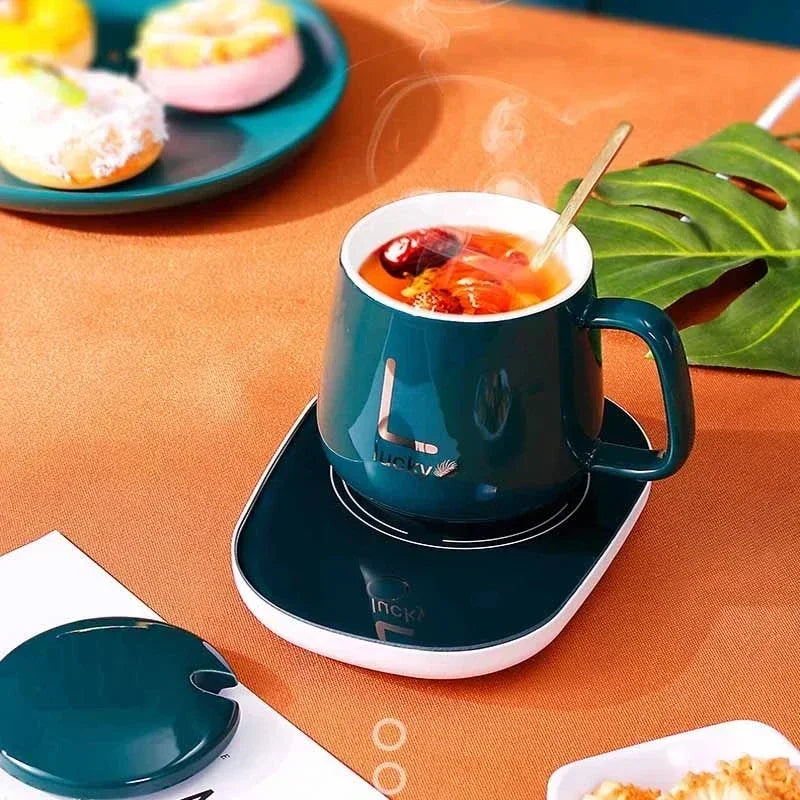 55℃ Coffee Mug Warmer Pad Cup Heater Coaster Constant Temperature